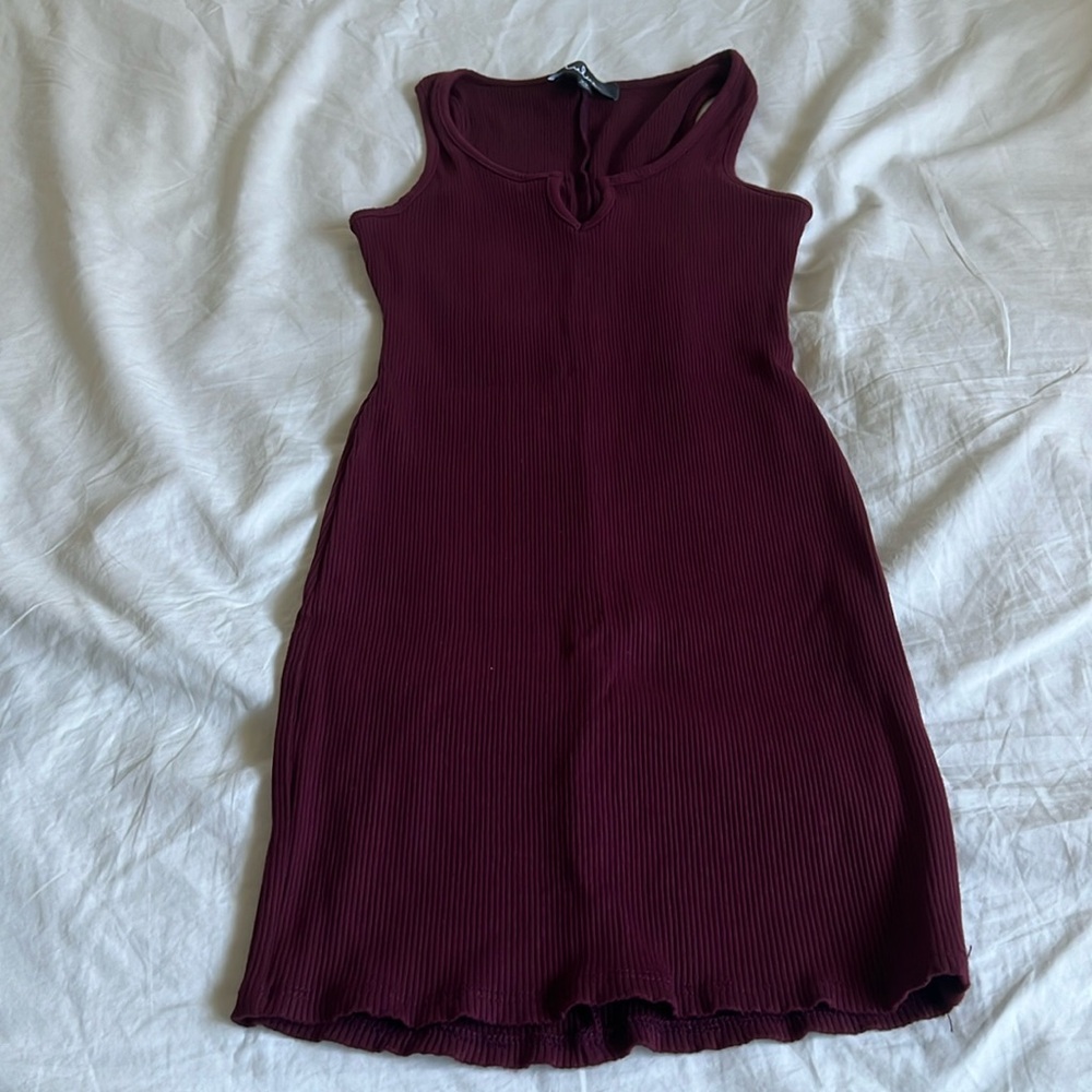 Burgundy mini dress